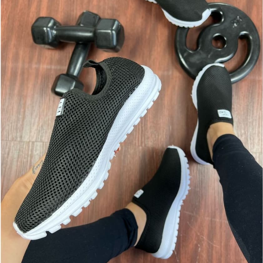 Tênis Slip ON sem cadarço pratico leve e estiloso! Calce fácil Versátil Academia caminhada Esportivo