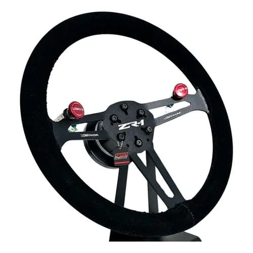 Volante Esportivo Lowv Zr1 Camurça Preta + Cubo Instalação