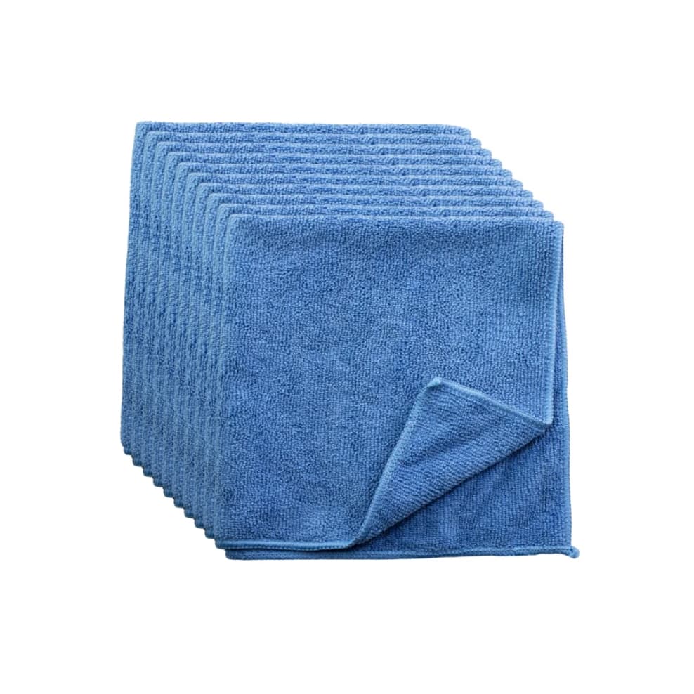 KIT COM 10 FLANELA TOALHA DE MICROFIBRA AZUL 40X40 210GSM - AKORA