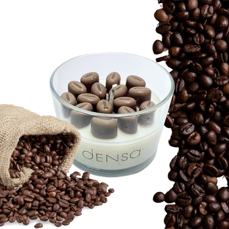 Vela Aromática Perfumada Cafelina Cera 100% Vegetal Café Baunilha Coco lembrancinha Casa Relaxar