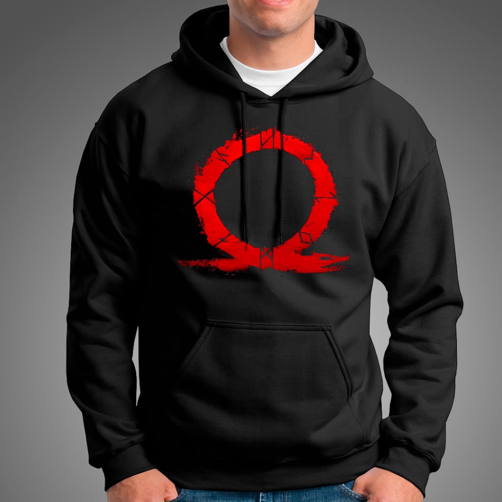 Moletom Com Capuz Estampado Deus da Guerra Vermelha Kratos