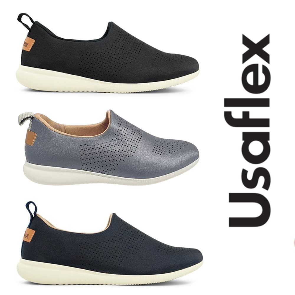 Tênis Moda Feminino Casual Usaflex Slip On Muito Confortavel