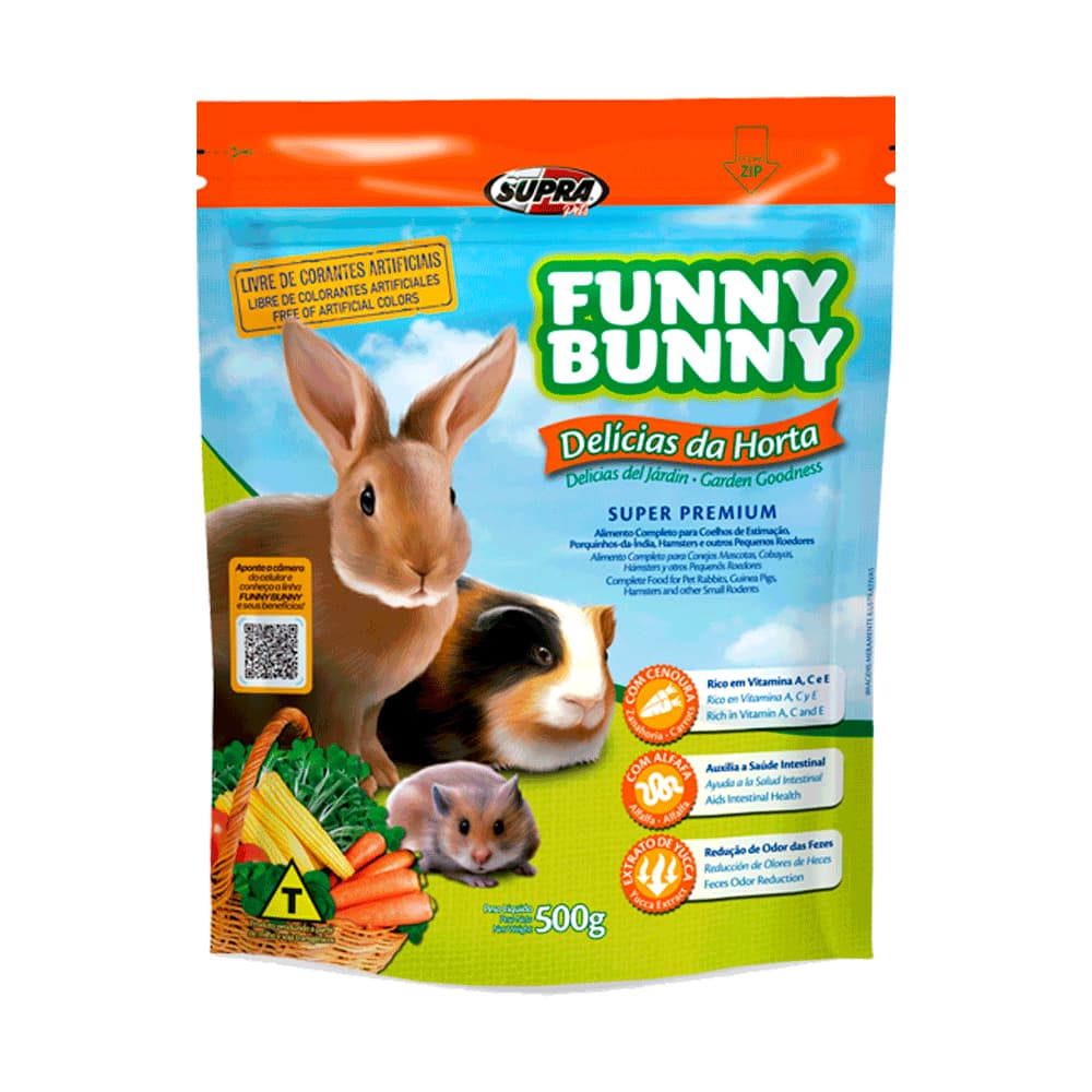 Ração Funny Bunny Delícias da Horta 500g