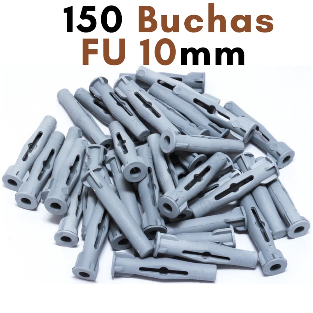 Bucha Tijolo Furado Baiano 10mm Pacote Buchas para Parede Tijolo Bloco Oco Kit 150 Bucha FU Baiana