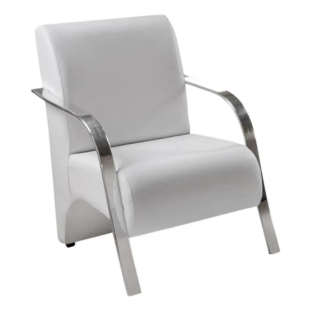 Poltrona Estofada Reforçada em Corino com Braços de Alumínio Conforto e Elegância para Recepção Salão de Beleza