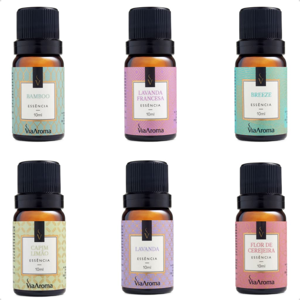 Essência Via Aroma 10ML Para Aromatizador Difusor de Ambiente Elétrico Vários Aromas Clássica