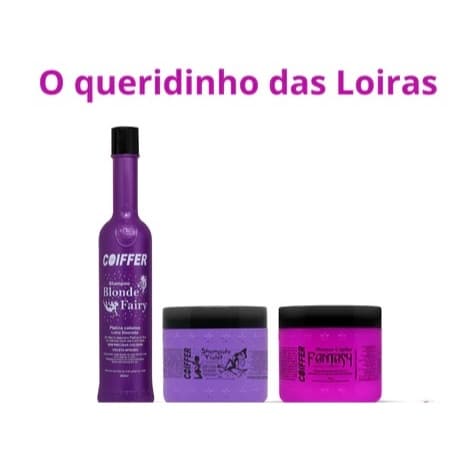 Kit De Manutenção Blonde Fairy Matizador Coiffer 3 Itens para cabelos loiros