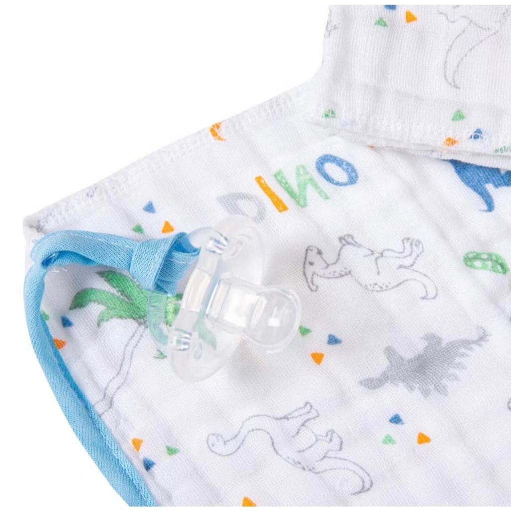 Fralda bebe Pano de Boca Babete Com Prendedor de Chupeta Karinho 25x25cm com 2 Unidades
