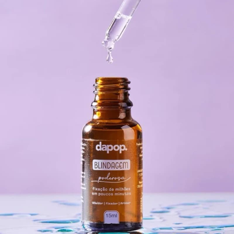 Blindagem Facial Alta Fixação Pré Maquiagem 3 em 1 Diluidor Fixador e Primer - Dapop 15ml