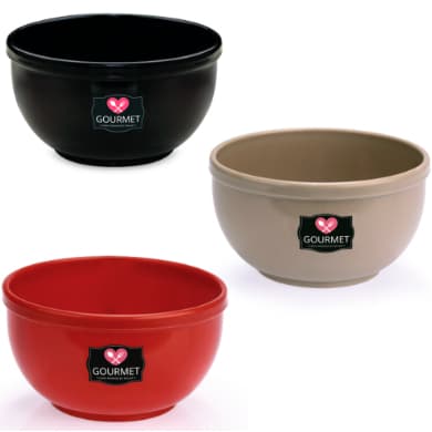 TIGELA DE PLASTICO REDONDA GOURMET COLORS SORTIDAS - XPLAST