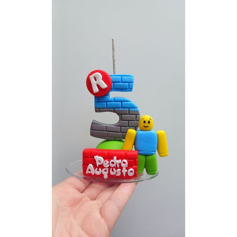 vela em biscuit do Roblox