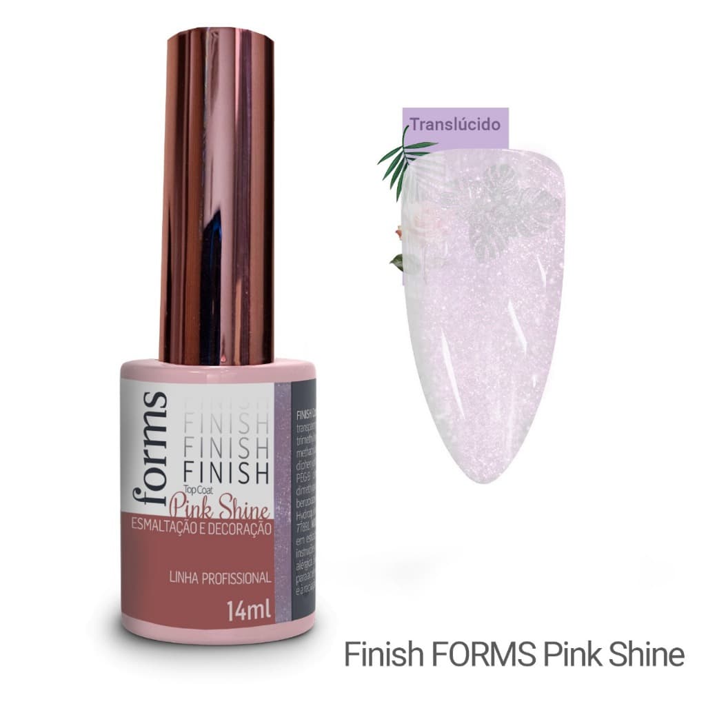 Top Coat Forms Finalizador de unhas Selante Alto Brilho Led/Uv