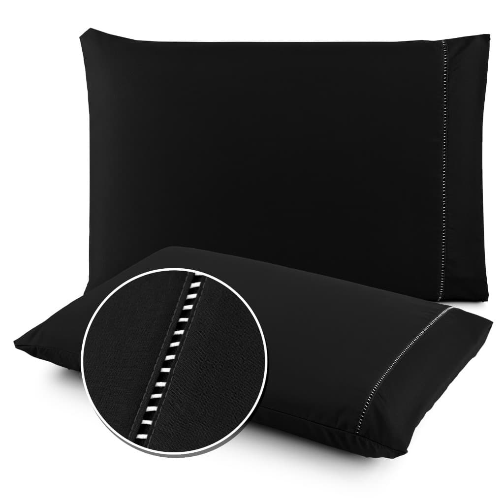 Kit com 02 Fronhas Estilo Ponto Palito em 400 Fios - MOCHI & OLIVEIRA