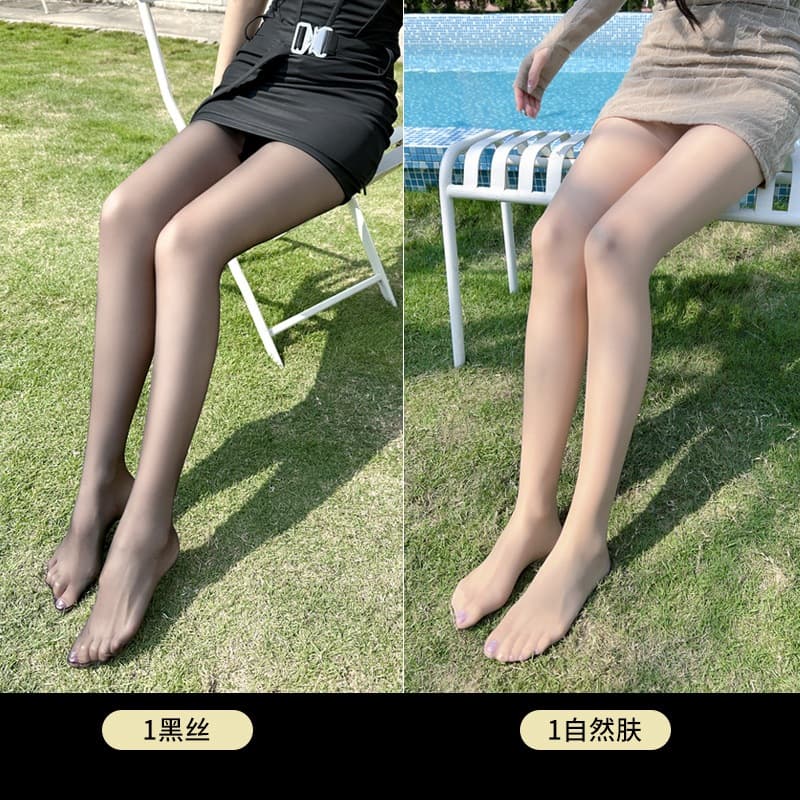 MEIA CALÇA FIO 20 FINA BASICA CLASSICA FEMININA COR PRETO / BEGE
