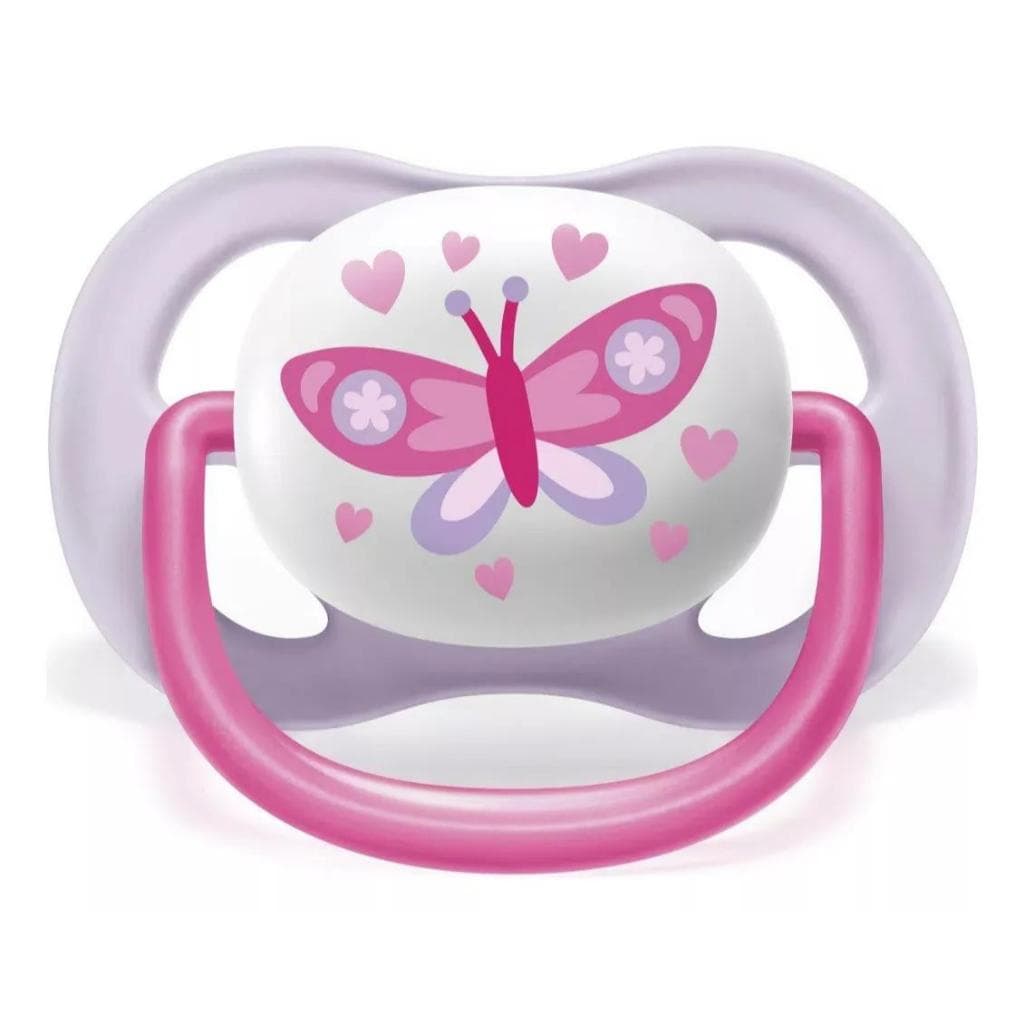 Chupeta Ultra Air 0 A 6 Meses Rosa Borboleta Philips Avent ENVIO IMEDIATO NOTA FISCAL