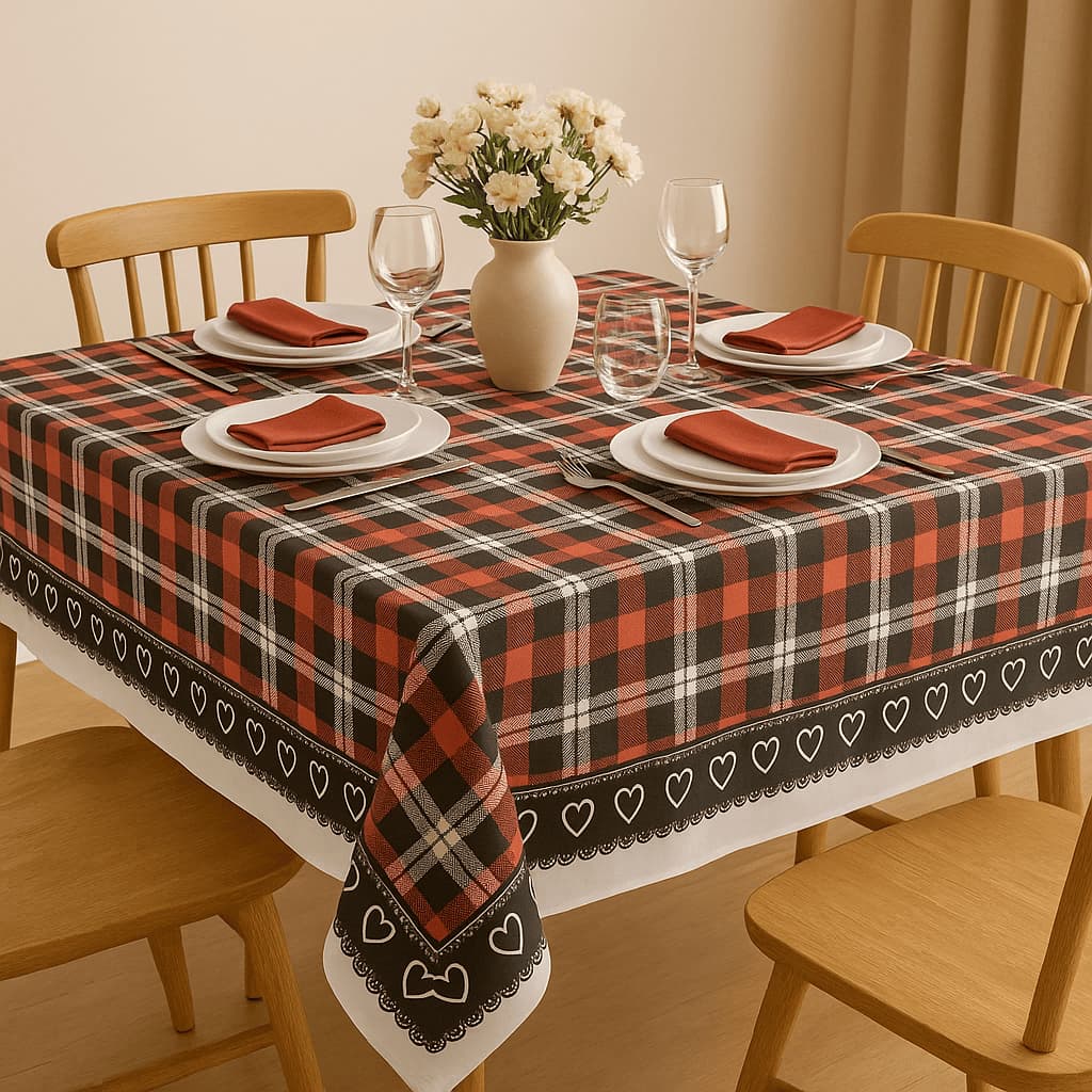 Toalha De Mesa Xadrez Impermeável Térmica Plástica Cozinha Decoração Resistente Ao Calor