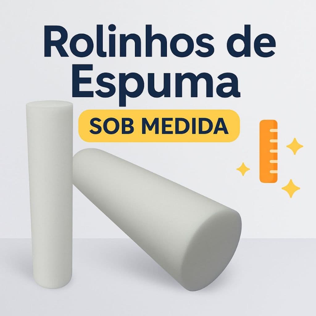 Rolinho de Espuma Para Berço e Camas Sob Medida 1.30 x 12 Cm 02 Rolos(1grande 1 pequeno)