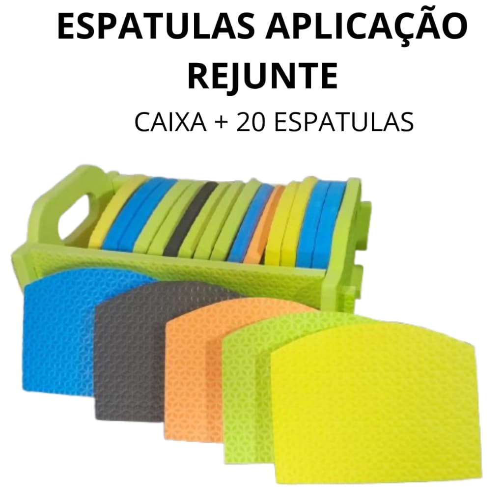 ESPATULAS APLICAÇÃO REJUNTE KIT CAIXA+ 20 ESPATULAS EVA 10MM