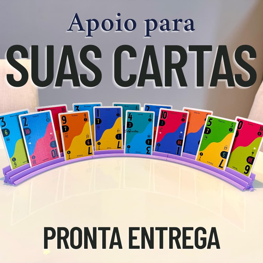 Suporte Para Cartas Baralho Uno Modular Organizador 3 linhas sleeve crianças idoso adulto boardgame