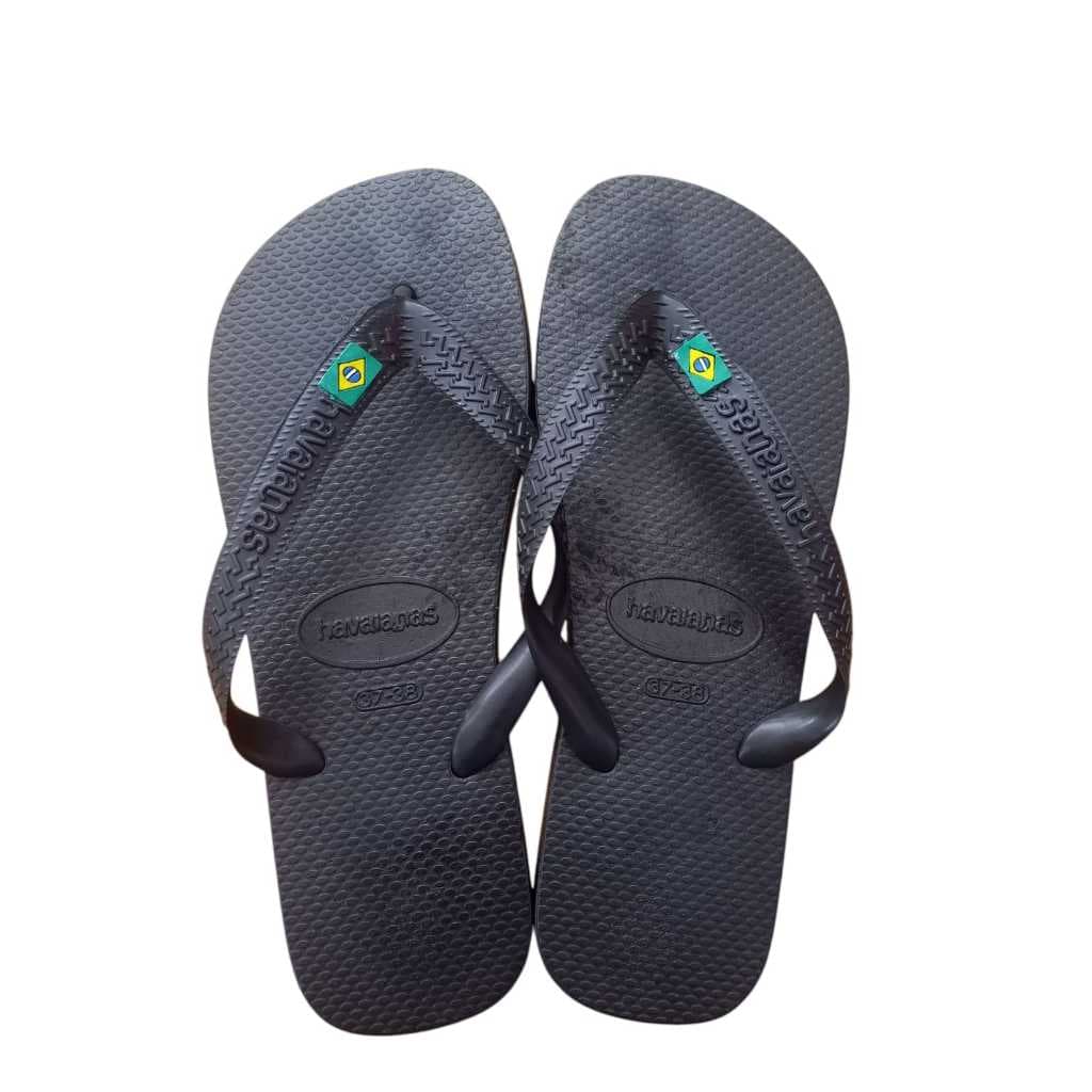 Chinelo Masculino  Adulto Preto/Branco Super Confortável
