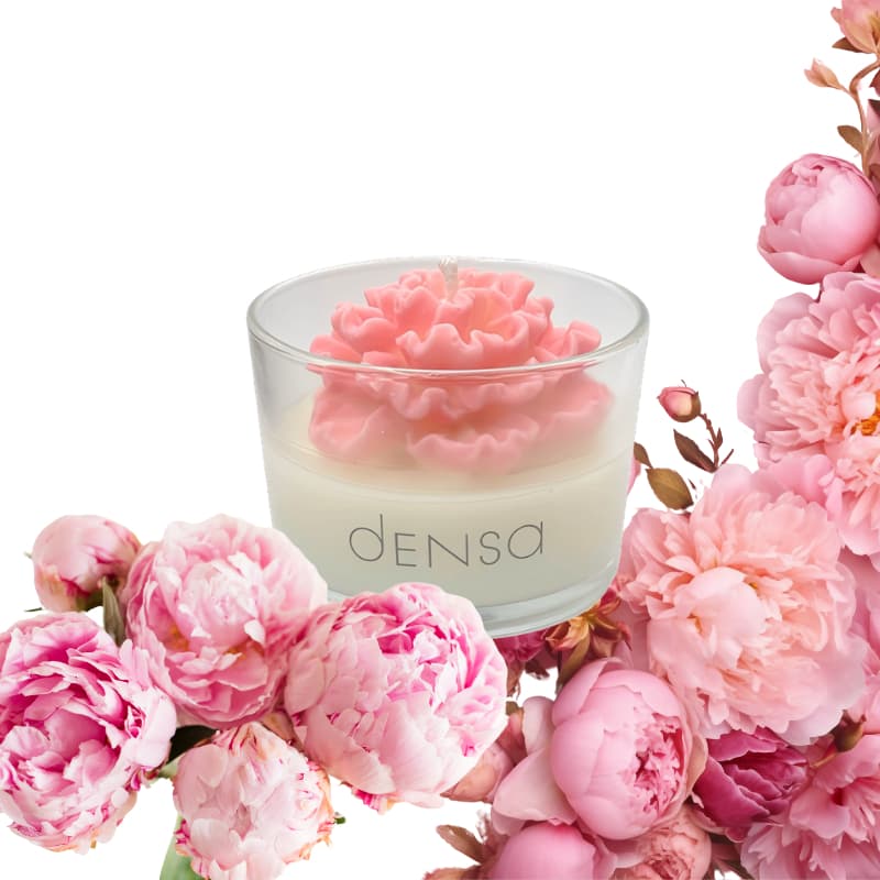Vela Aromática Perfumada Peônia Floral Cerejeira Rosa Floral Cera 100% Vegetal lembrancinha