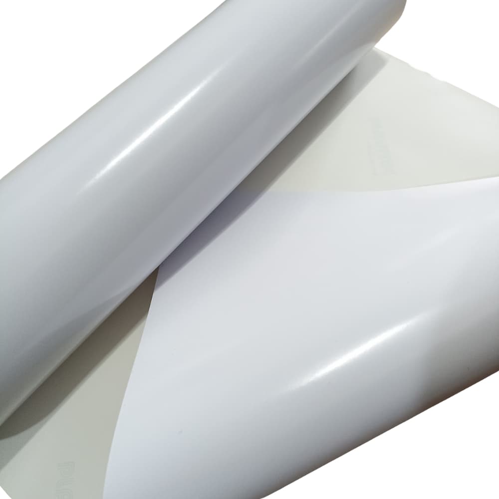 Plático Adesivo Branco Brilho vinilico 60cm x 1,50m  vinil para cobrir encapar envelopar 1,50 metros
