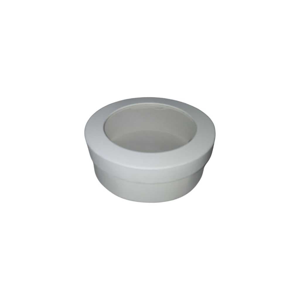 Caixa box redonda com visor de acetato pintada de branco DIVERSAS MEDIDAS