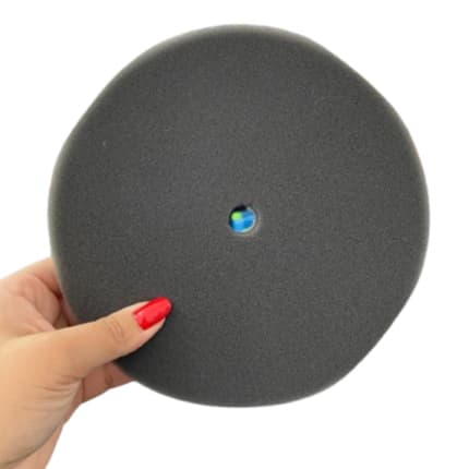 Boina de Espuma Preto com furo 6" Lustro