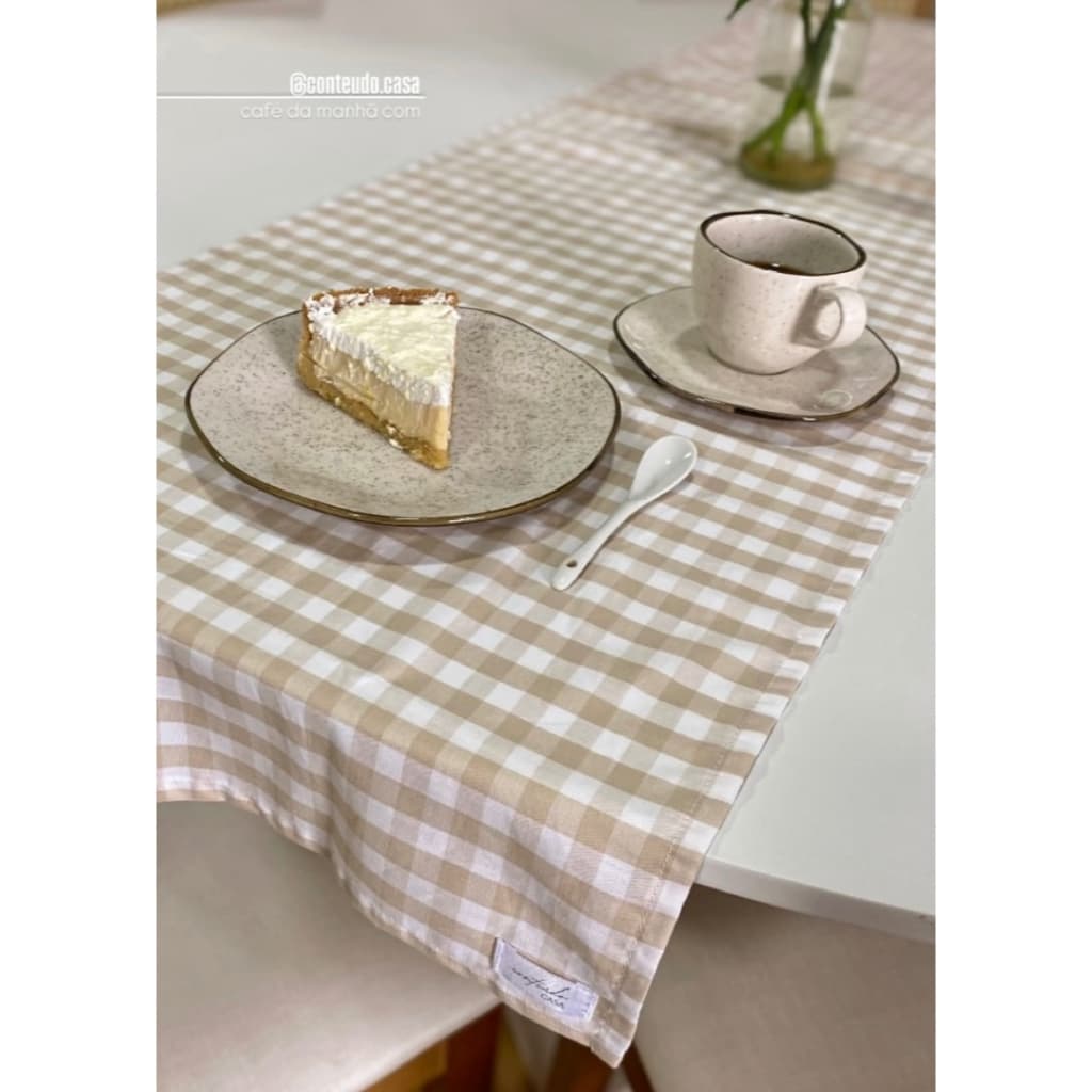 Trilho De Mesa Xadrez Vichy Farmhouse | Caminho De Mesa Xadrez Vichy Farmhouse | Trilho De Mesa Minimalista Xadrez