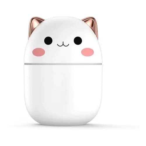 Mini-umidificador De Ar Gatinho Portátil Usb Com Led Pet