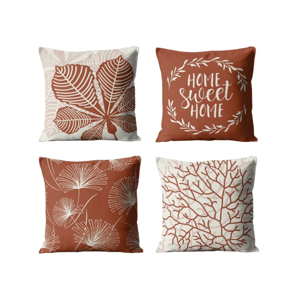 Capas de Almofadas 45x45cm Kit com 4 Unidades de Micropercal Decorativas para Sofá ou Cama