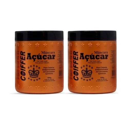 Kit Com 2 Máscara de Açúcar | Máscara de Açúcar Coiffer 500g | Máscara de Hidratação | Reconstrução