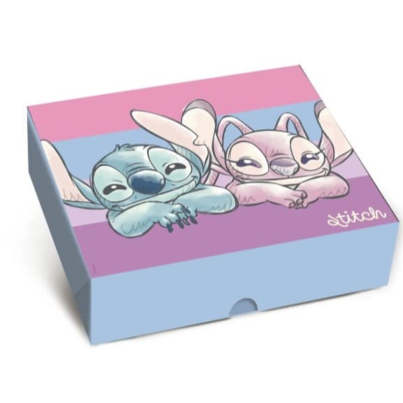 CAIXA DE PRESENTE RETANGULAR NEW SWEET STITCH / TAMANHO M / 25X20X5 / CROMUS