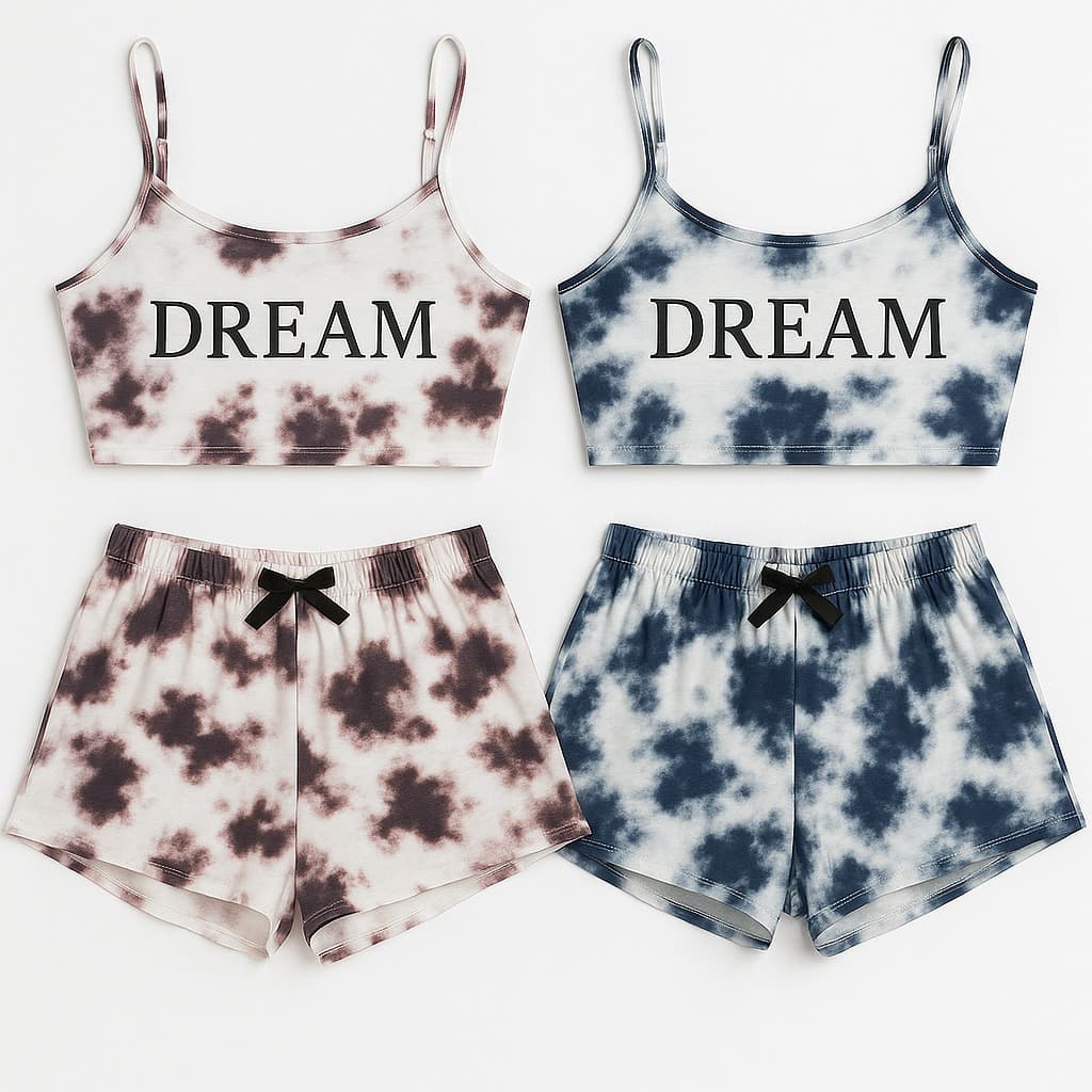 Pijama Baby Doll Virgínia Ondinha Tie Dye
