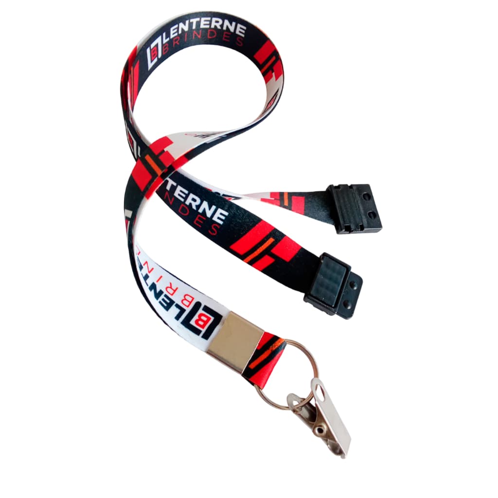 1 Cordão Personalizado Para Cráchá 20mm Com Trava de Segurança