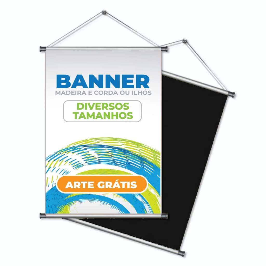 Banner Fachada Madeira e Ilhos Aniversario Loja Cardápio