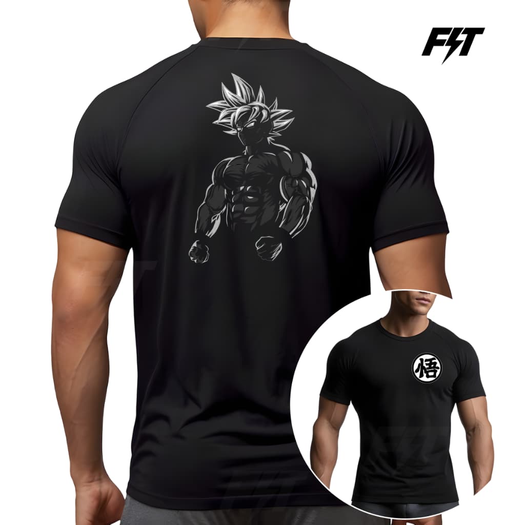 Camiseta Dry Fit Masculina Goku Ultra Instinct Dragon Ball P/Treino Muscle Fit