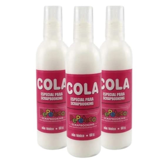 Repeteco - Cola Para Scrapbook - Kit Com 3 Unidades De 60 Ml