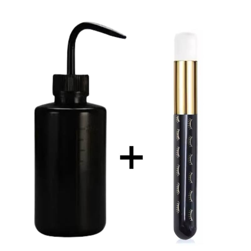 Kit Higienização Pincel Pisseta Almotolia 250ml Cilios Lashes Sobrancelha Henna Envio Imediato