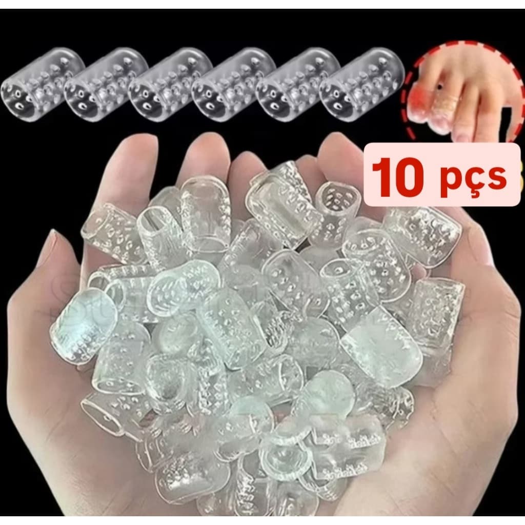 10 PROTETOR DE DEDO PE SILICONE, RESPIRAVEL.AJUSTAVEL,ANTI CALOS,DEDEIRA DE SILICONE,ANEL,OANETE