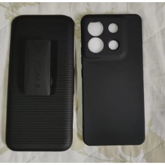 Capa+suporte redmi note 13 pro 5g com capa caise com camurça
