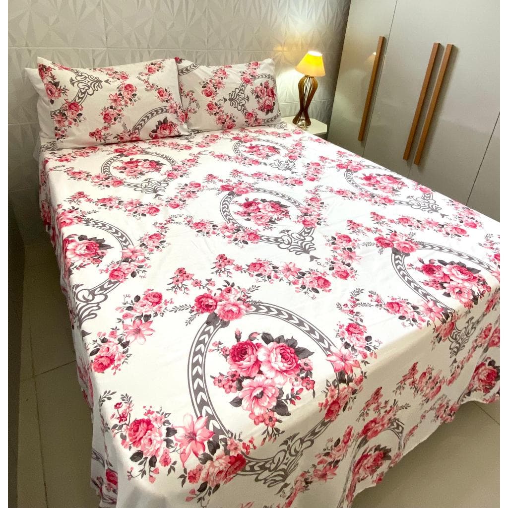Jogo de Cama Casal 3 Peças Box Toque Macio