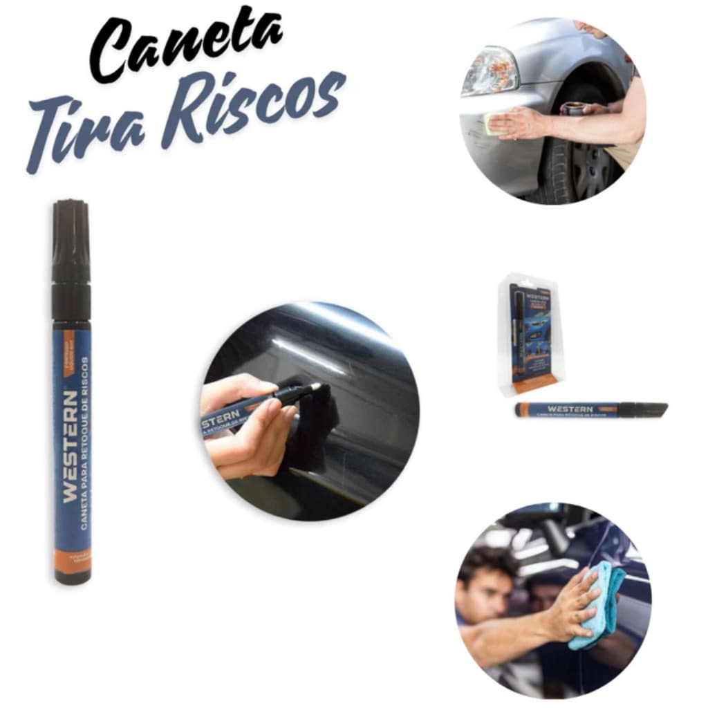Caneta Tira Riscos Carros Incolor Universal Fácil Aplicação Sem Cheiro Resistente à Água