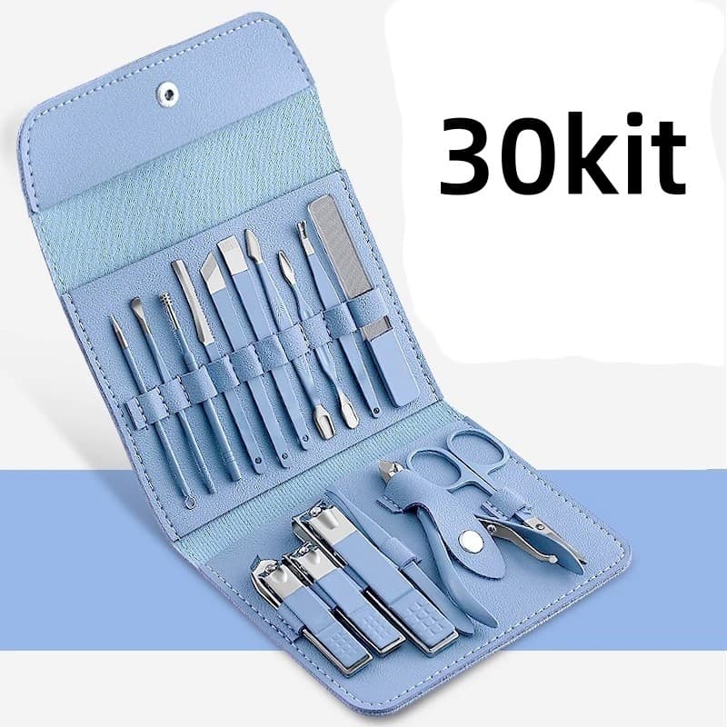 Conjunto de cortadores de unhas de pedicure de aço inoxidável por atacado, 30 kit
