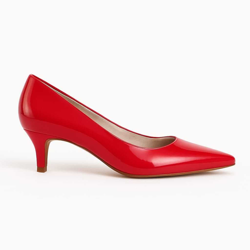 Scarpin Vermelho Salto Baixo Salto Vermelho Salto 6cm Confortável Envio Rápido