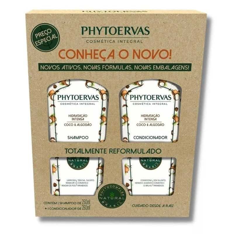 Phytoervas Shamp 250ml+ Cond 250ml Coco E Algodão Hidratação