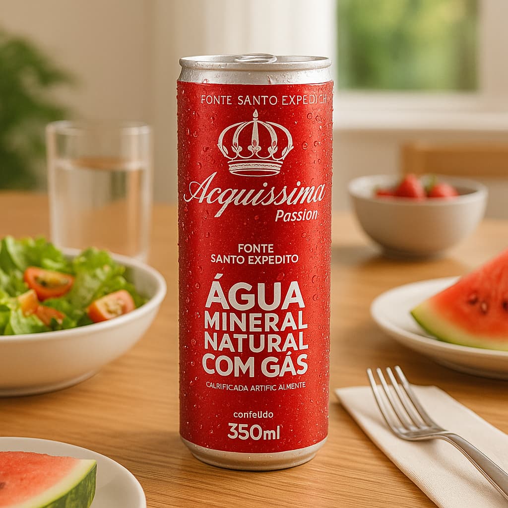 Água Mineral Acquissima Lata 350ml - Pack 12 Unidades