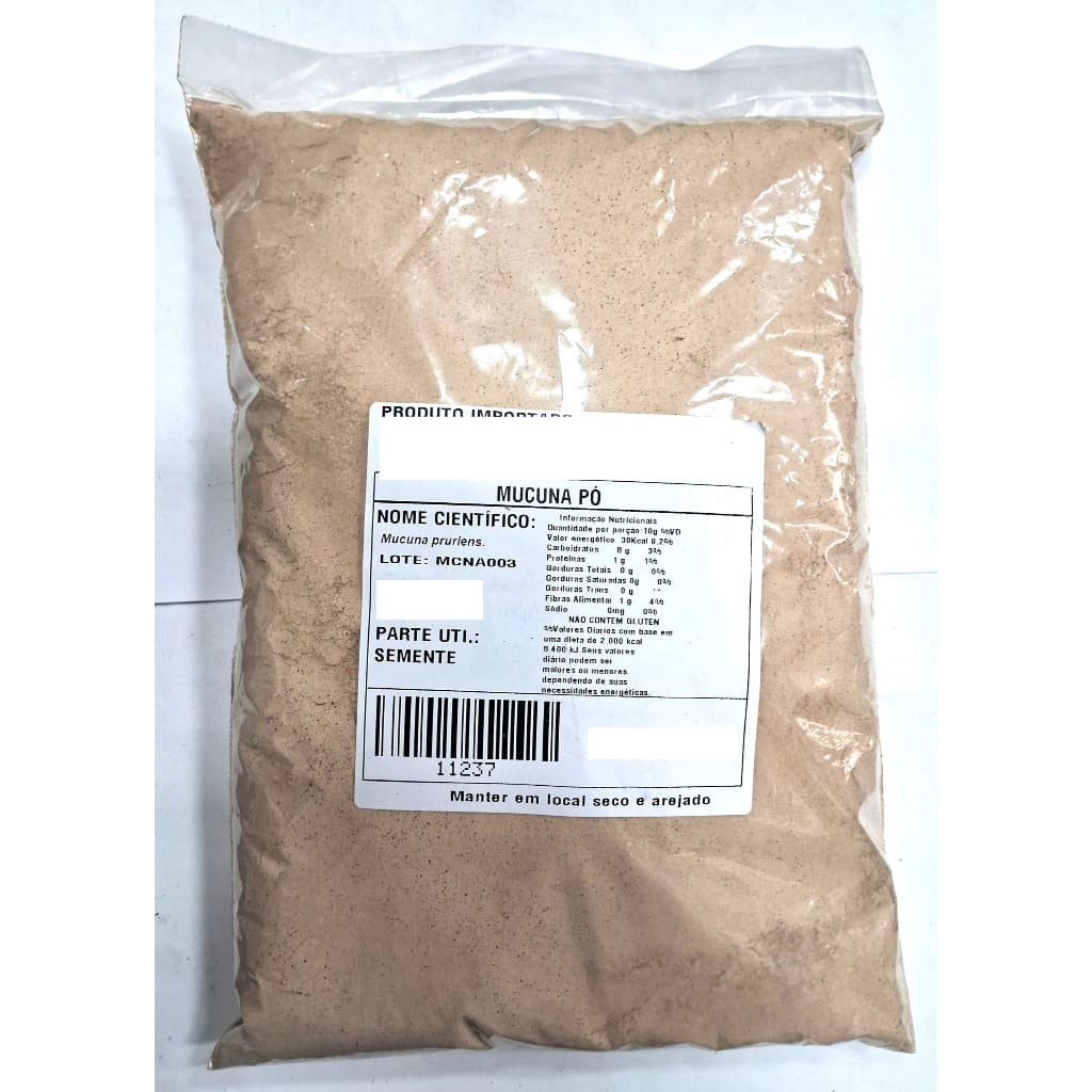 Mucuna em Pó Pura a Granel ( Mucuna pruriens ) 250g