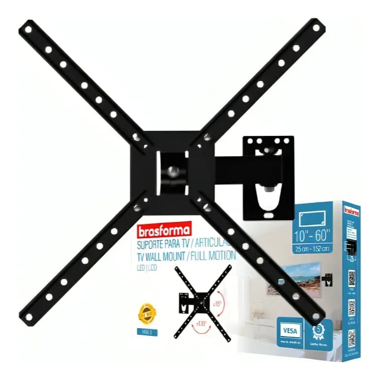 Suporte Tv Articulado De Parede Para Monitor De 10 Até 56 Tv Monitor Lcd Led Plasma BRA3.0