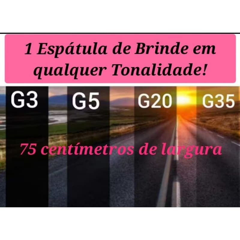 Insulfilme G3, G5 ,G20, G35, 10 Metros x 75 centímetros de largura, com espátula Carros, Janelas, Vidros e Outros.